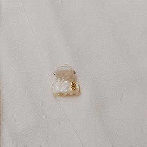 Piranha de cabelo mini Bianca acrílico madrepérola 05 260