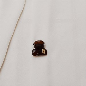 Piranha de cabelo mini Bianca acrílico marrom 05 260