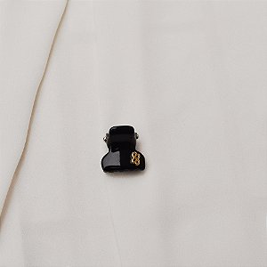 Piranha de cabelo mini Bianca acrílico preto 05 260