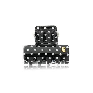 Piranha de cabelo Bianca acrilíco preto poá branco 05 116