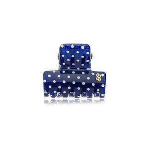 Piranha de cabelo Bianca acrilíco azul poá branco 05 116