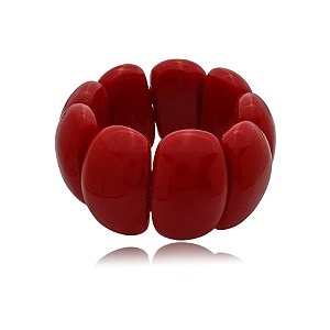 Bracelete Márcia Pouso resina vermelho