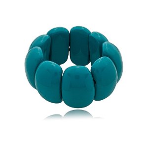 Bracelete Márcia Pouso resina turquesa