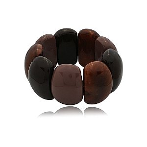 Bracelete Márcia Pouso resina tons terrosos