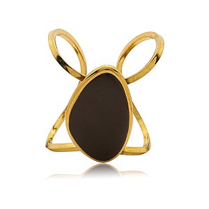 Bracelete SD Sheila Morais orgânico resina cacau ouro vintage