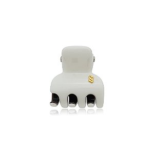 Piranha de cabelo Bianca acrílico bicolor off white e marrom 05 007