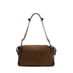 Bolsa Isla Anne Hobo camurça maxi croco oliva