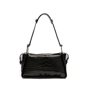 Bolsa Isla Anne Hobo maxi croco preto