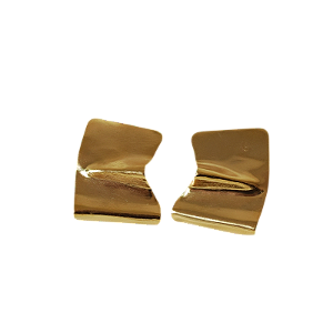 Maxi brinco Palone Design curvado ouro vintage