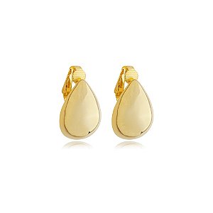 Brinco pressão gota ouro semijoia 6577805