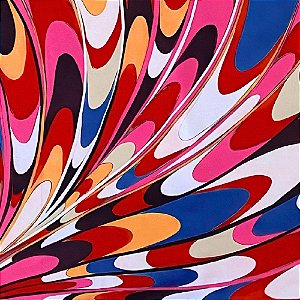 Lenço Quadrado em Cetim Soft com Estampa de Pavão Pink – 90x90 cm