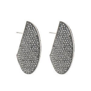 Brinco Hector Albertazzi maxi black diamond prata boho