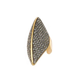 Anel Hector Albertazzi vela black diamond ouro vintage