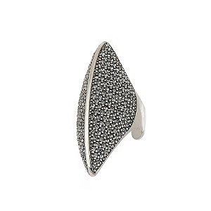 Anel Hector Albertazzi vela black diamond prata boho