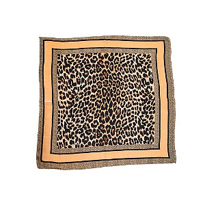Lenço quadrado animal print