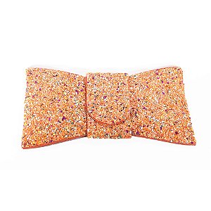 Clutch laço cascalho laranja S-441