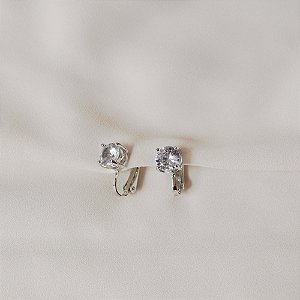 Brinco pressão ponto de luz p cristal ródio semijoia 7019005