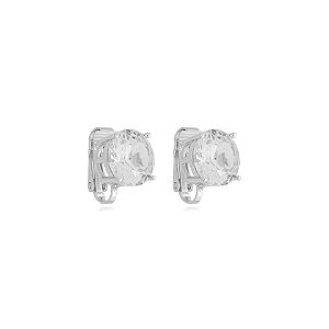 Brinco pressão ponto de luz g cristal ródio semijoia 7019105