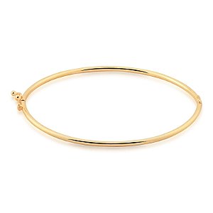 Bracelete fino liso ouro semijoia