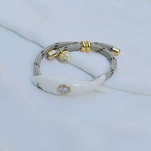 Pulseira Nádia Gimenes corda sardinha ouro semijoia