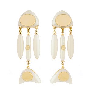 Brinco Nádia Gimenes sardinha ouro semijoia