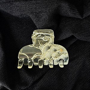 Piranha de cabelo Bianca amarelo translúcido floral 05 003 C