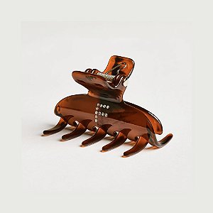 Piranha de cabelo Bianca acrílico m marrom letra F 05 008