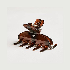 Piranha de cabelo Bianca acrílico m marrom letra I 05 008