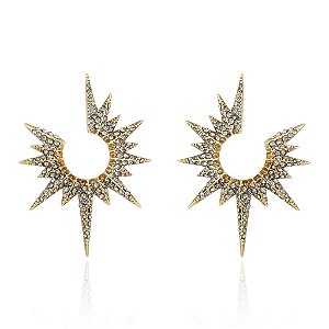 Brinco Claudia Arbex star harley ouro vintage