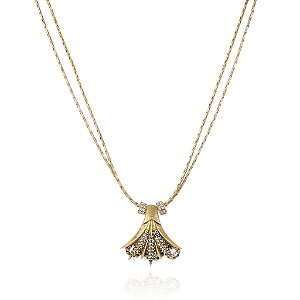 Colar Claudia Arbex star harley ouro vintage