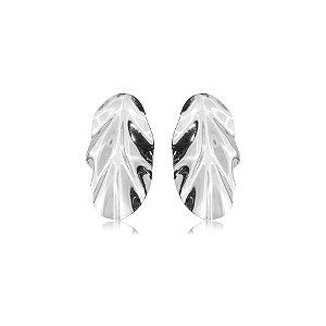 Brinco pressão folha ródio semijoia 6841205