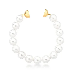 Pulseira pérola shell ouro semijoia