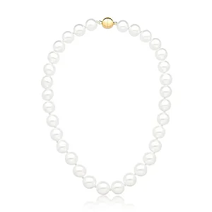 Colar curto pérola shell ouro semijoia