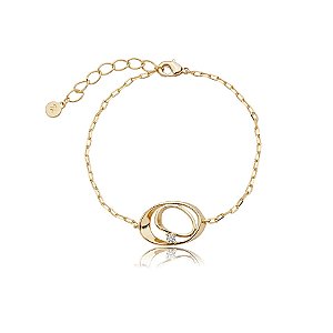 Pulseira zircônia ouro semijoia