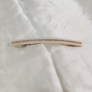 Presilha fina cristais off white