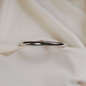 Bracelete liso ródio semijoia