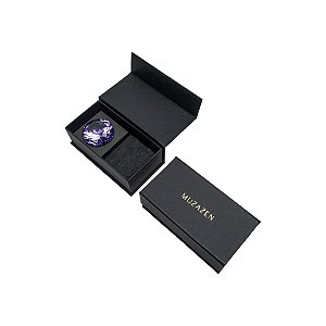 Caixa com Diamante Roxo Claro e Espaço para Joias