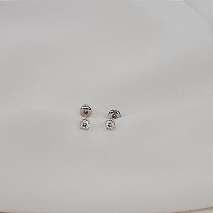 Piercing ponto de luz moissanite 3 mm prata 925