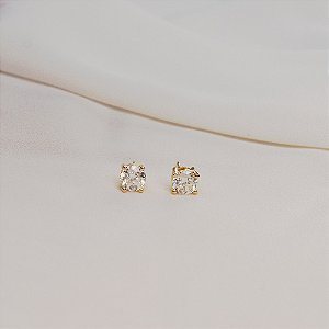 Brinco ponto de luz moissanite 5 mm ouro prata 925