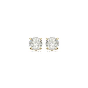 Brinco ponto de luz moissanite 8 mm ouro prata 925