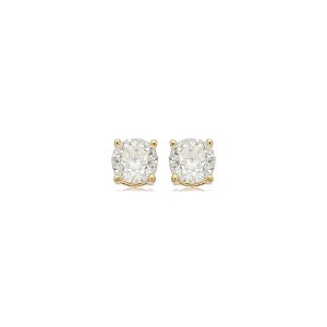 Brinco ponto de luz moissanite 10 mm ouro prata 925