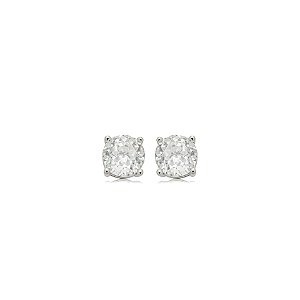 Brinco ponto de luz moissanite 10 mm prata 925