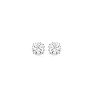 Brinco ponto de luz moissanite 10 mm prata 925