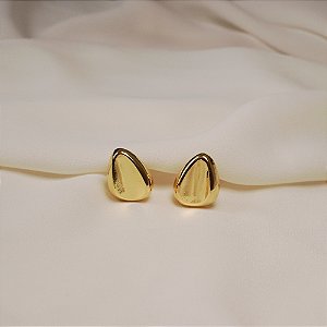 Brinco pressão orgânico ouro semijoia