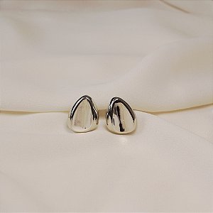 Brinco pressão orgânico ródio semijoia