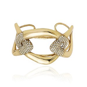 Bracelete Claudia Arbex cristais black diamond ouro vintage