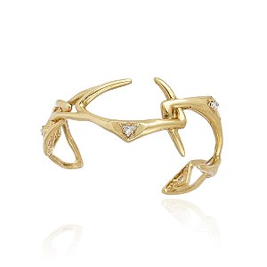 Bracelete Claudia Arbex cristal ouro vintage