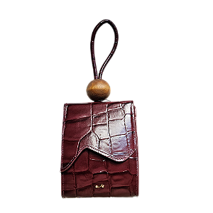 Bolsa OYÁ orvalho maxi croco vinho