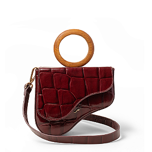 Bolsa OYÁ amazona maxi croco vinho