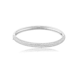 Bracelete zircônia ródio semijoia BO478